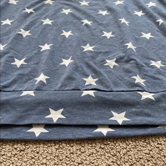 Blue Star Print Long Sleeve Top - Picture 4 of 7